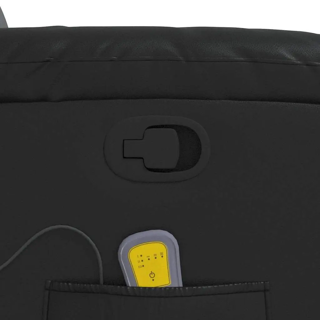 Black Faux Leather Manual Reclining Massage Chair