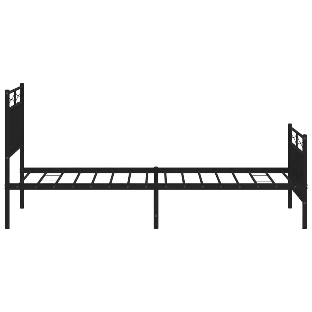 Black Metal Bed Frame 90x190 cm