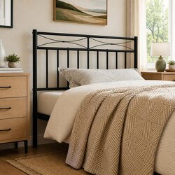 Stylish Black Metal Headboard for Your Bedroom