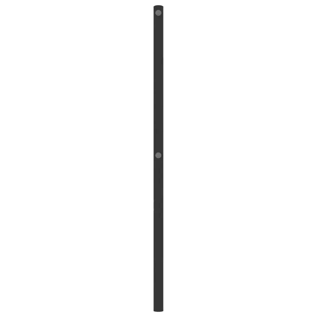 Metal Headboard Black 90cm Powder-coated Steel