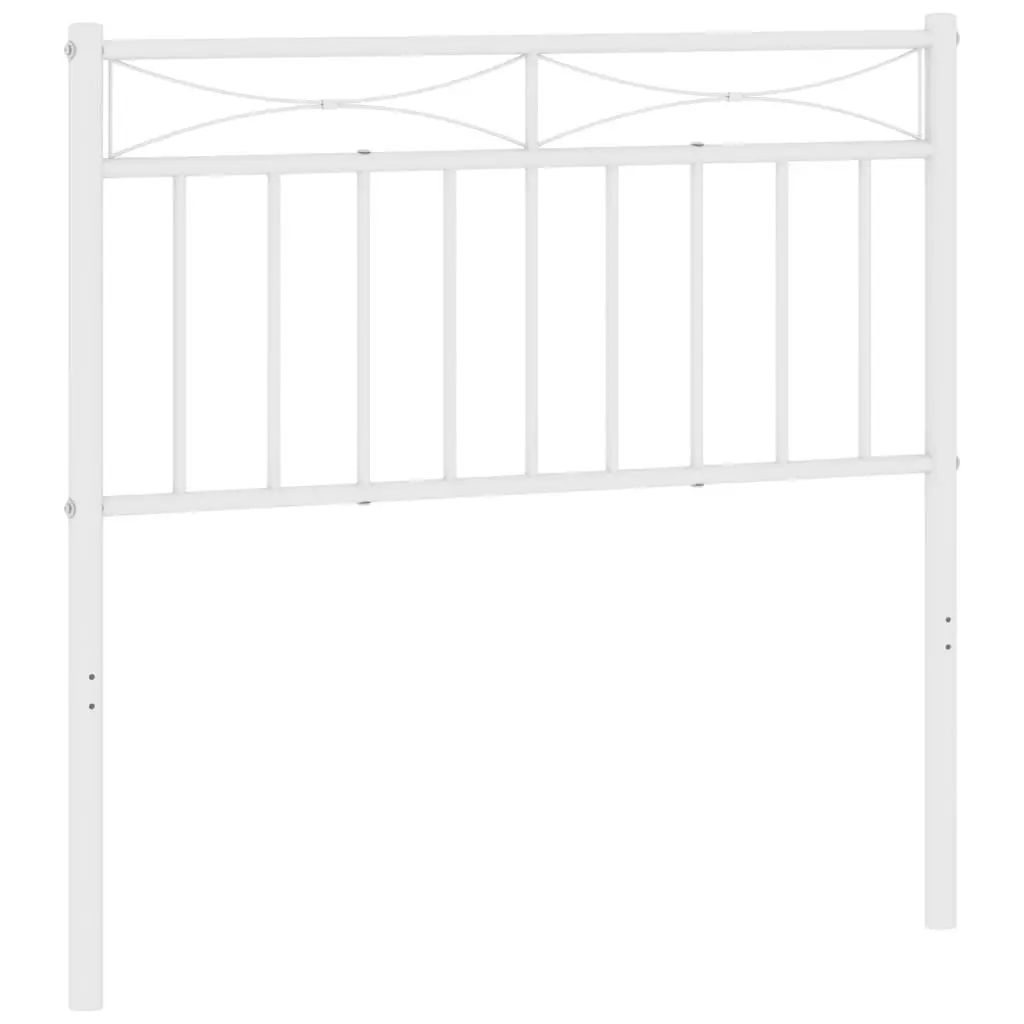 Metal Headboard Black 90cm Powder-coated Steel