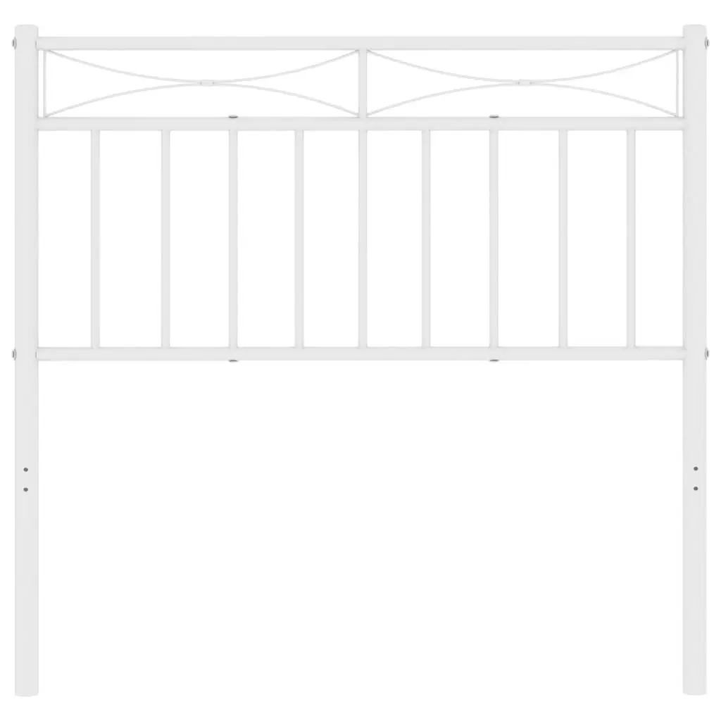 Metal Headboard Black 90cm Powder-coated Steel