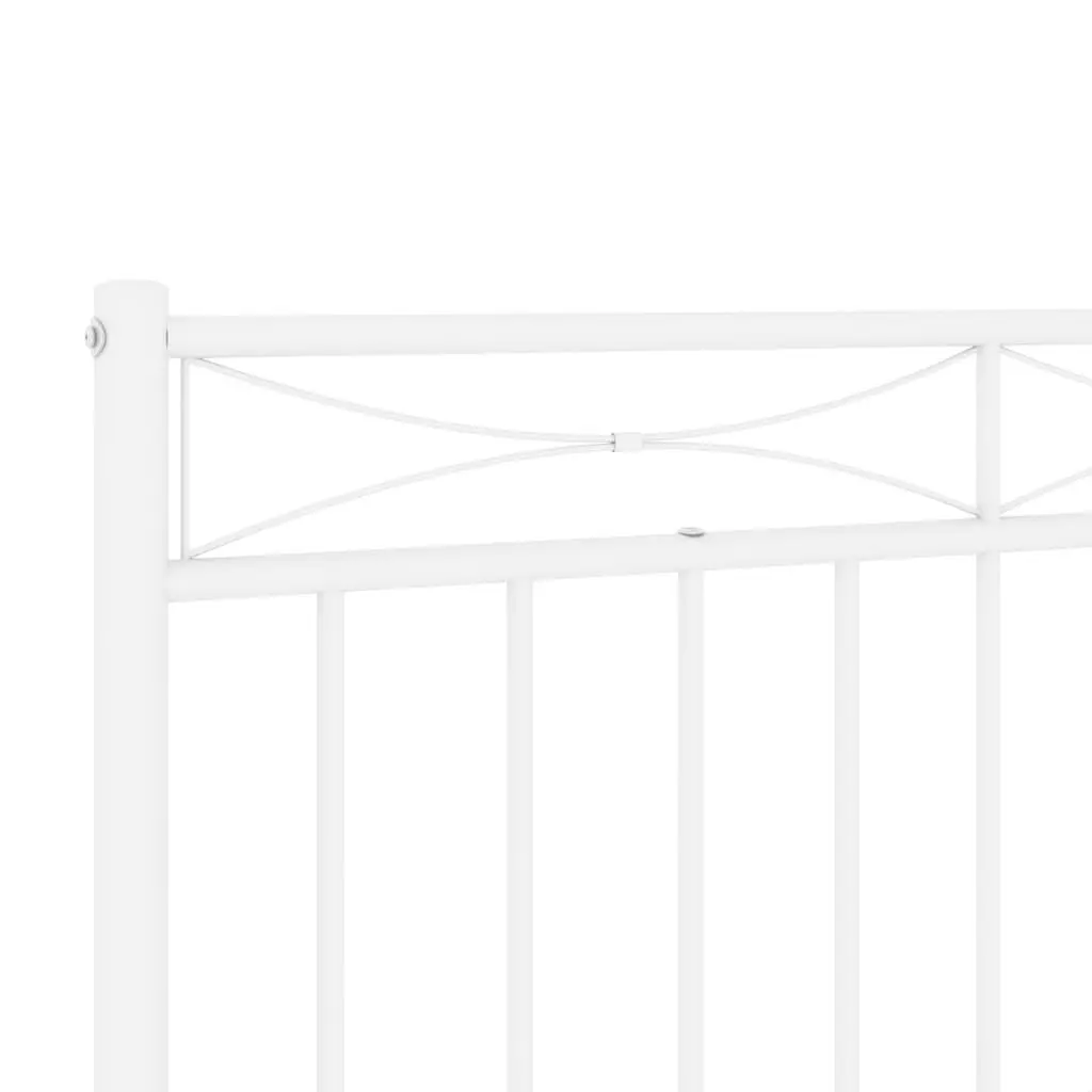 Metal Headboard Black 90cm Powder-coated Steel