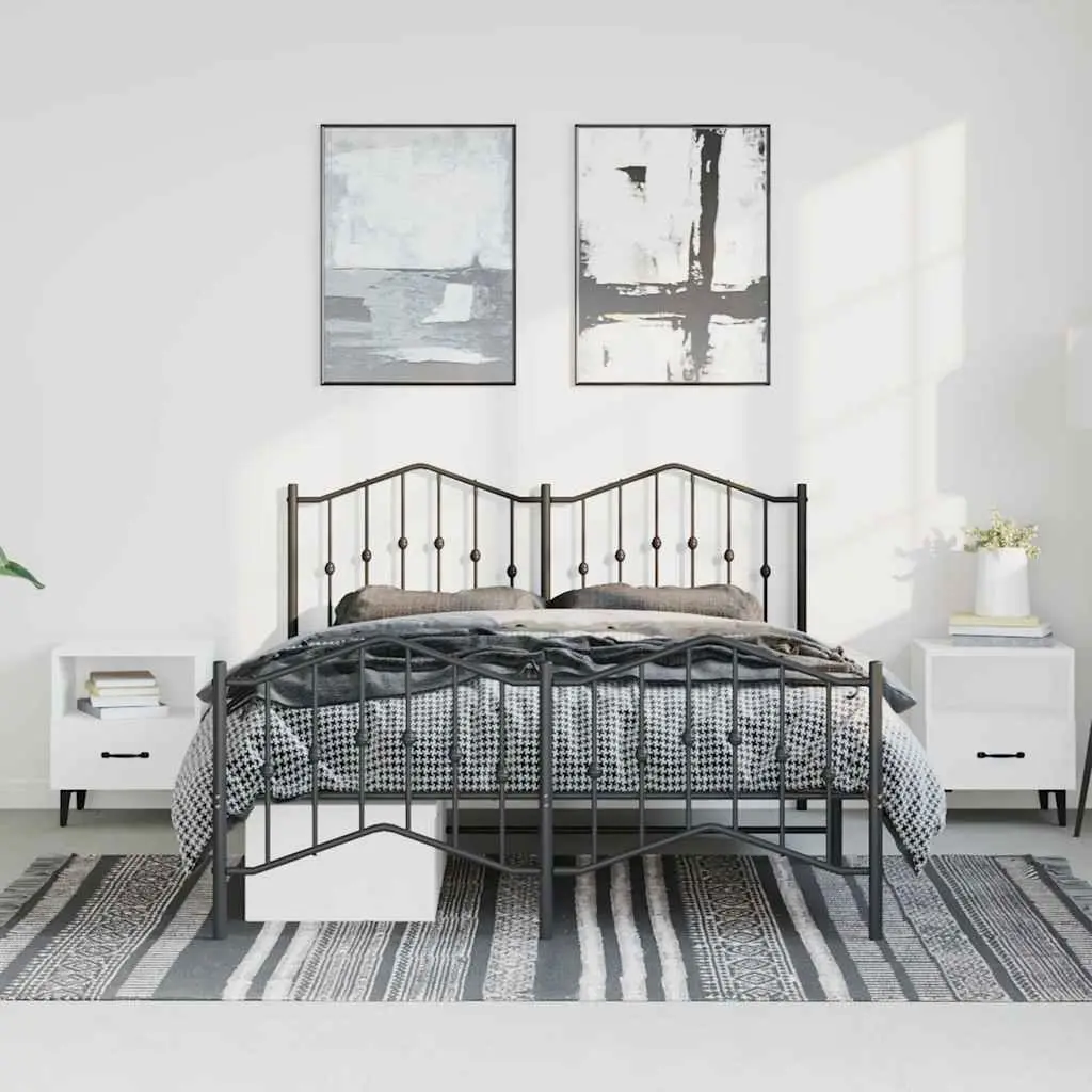 Queen Size Metal Bed Frame with Strong Support