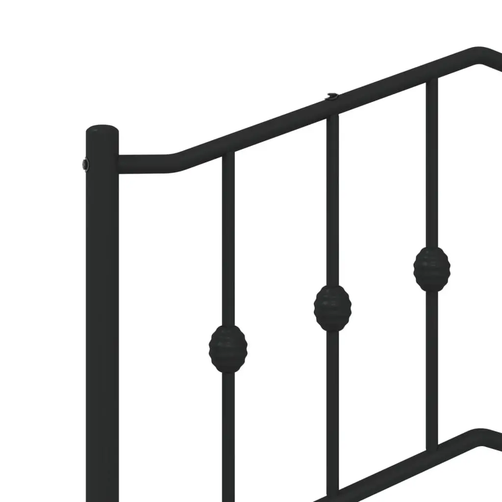 King Metal Bed Frame with Footboard and Headboard