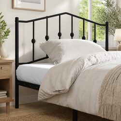 Black Metal Headboard for Stylish Bedroom Comfort