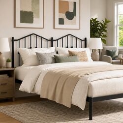 Black Metal Headboard 150cm for Stylish Bedrooms