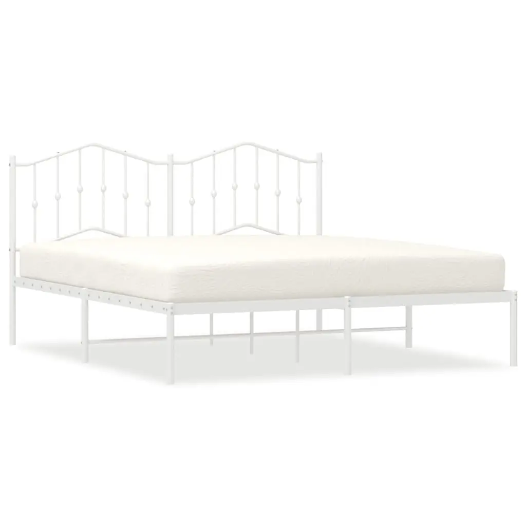 King Size Metal Bed Frame 183x203 cm with Headboard