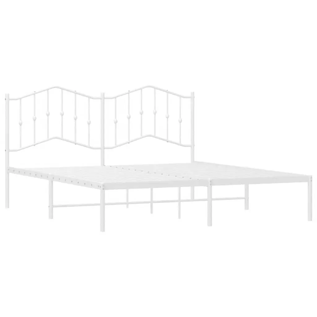 King Size Metal Bed Frame 183x203 cm with Headboard