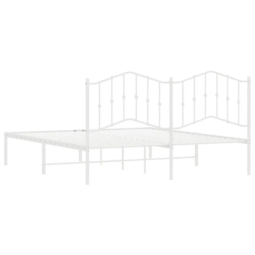 King Size Metal Bed Frame 183x203 cm with Headboard