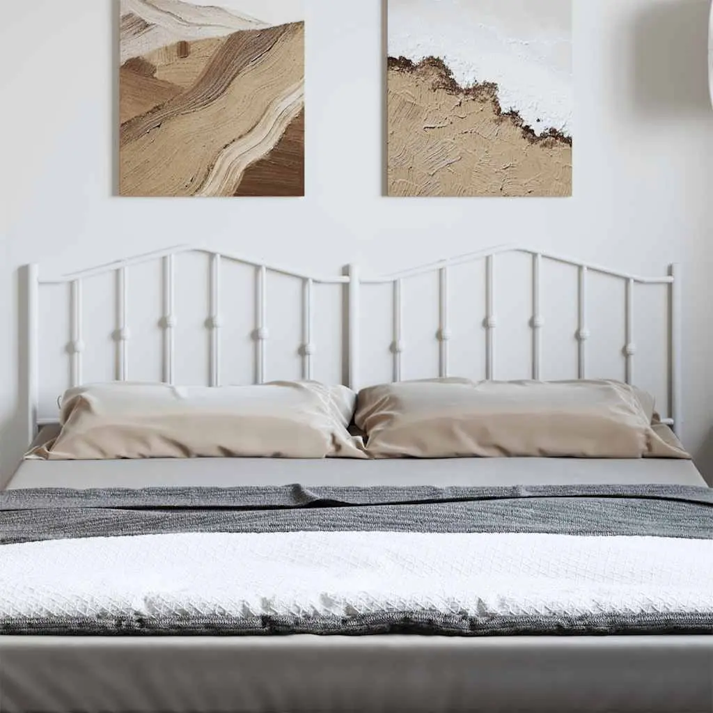 Metal Headboard Black 180cm Steel Bed Frame Support