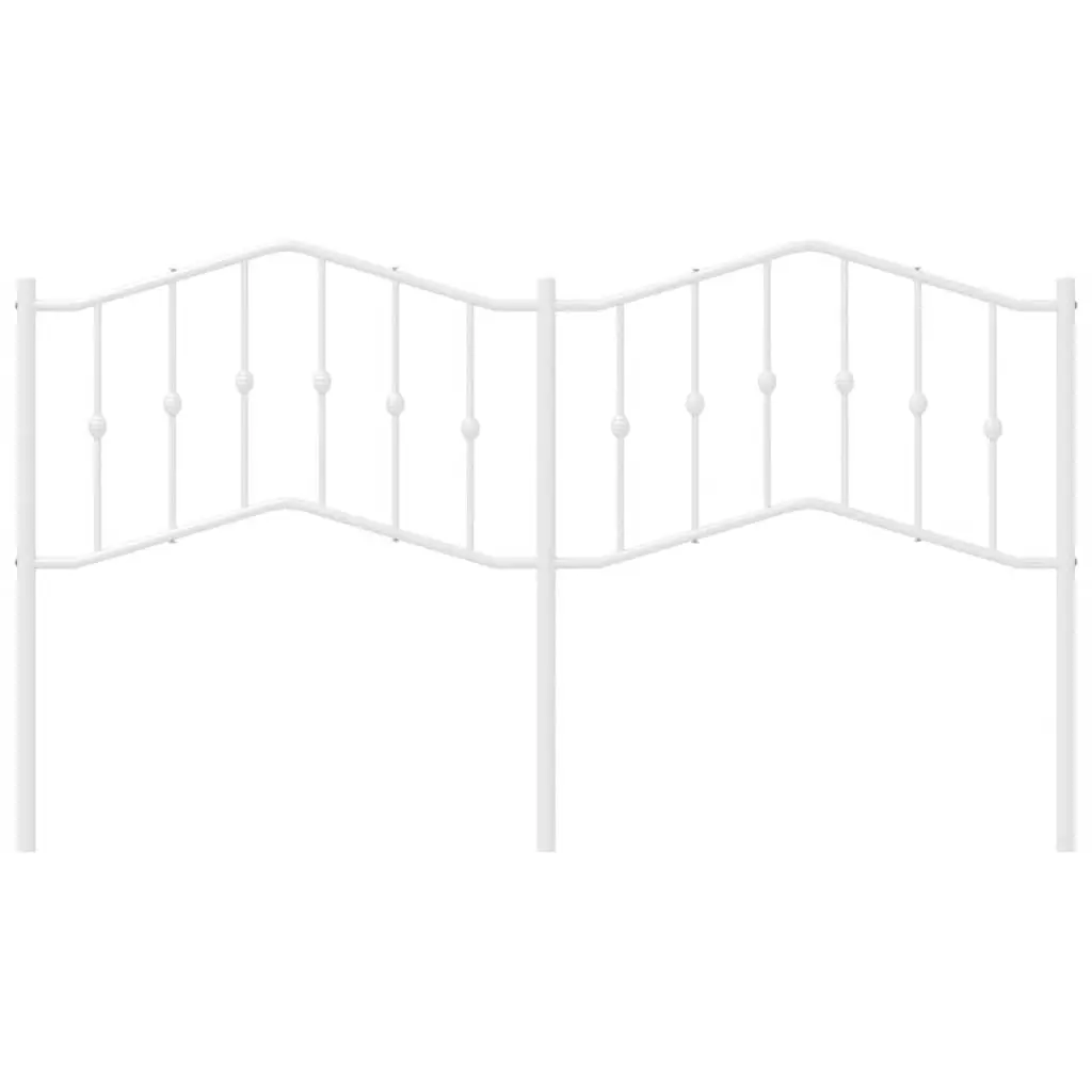 Metal Headboard Black 180cm Steel Bed Frame Support