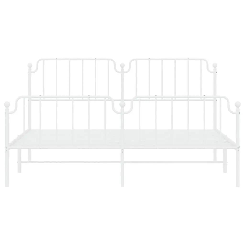 King Size Metal Bed Frame with Headboard and Footboard