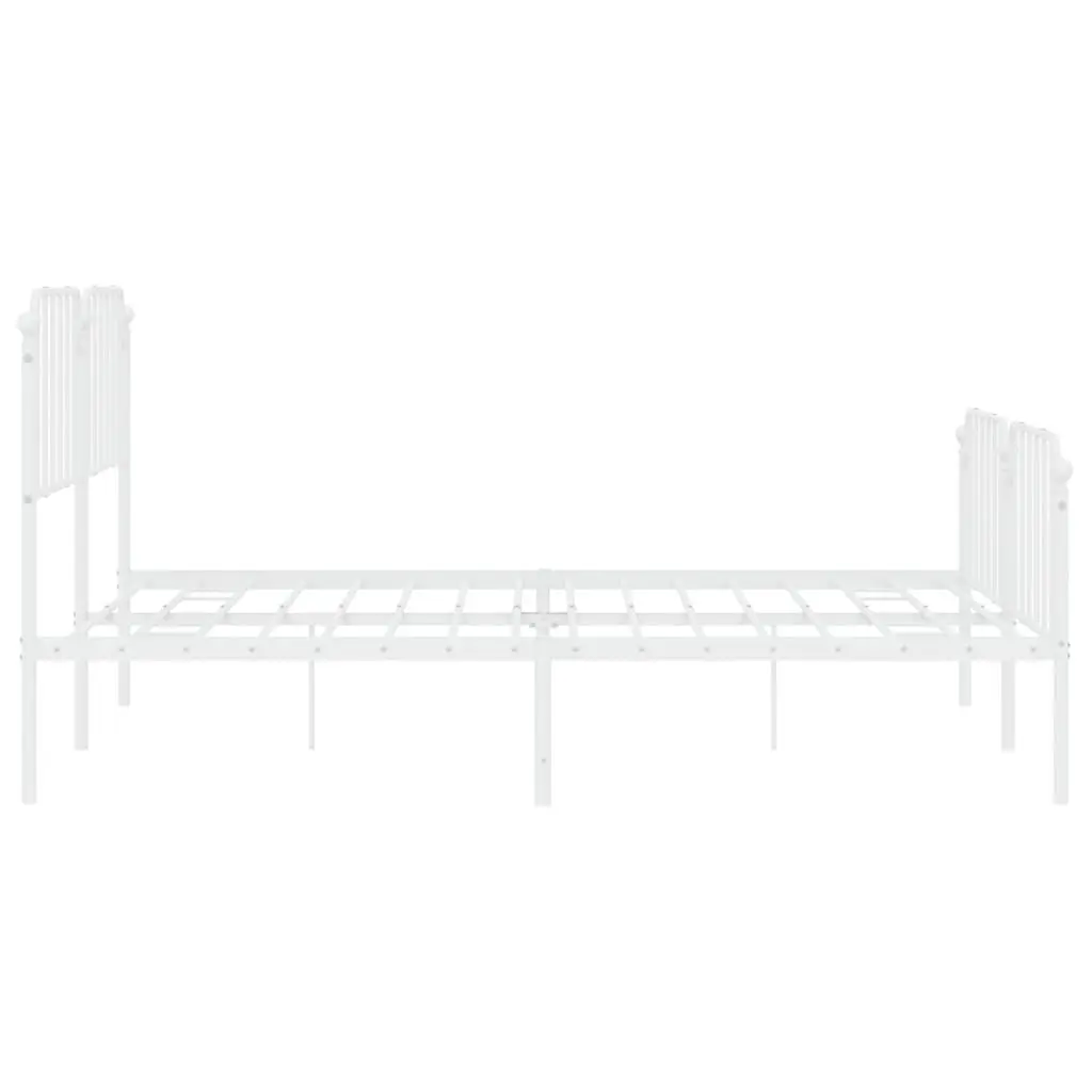 King Size Metal Bed Frame with Headboard and Footboard