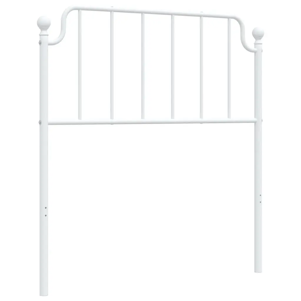 Metal Headboard White 90cm Powder Coated Steel