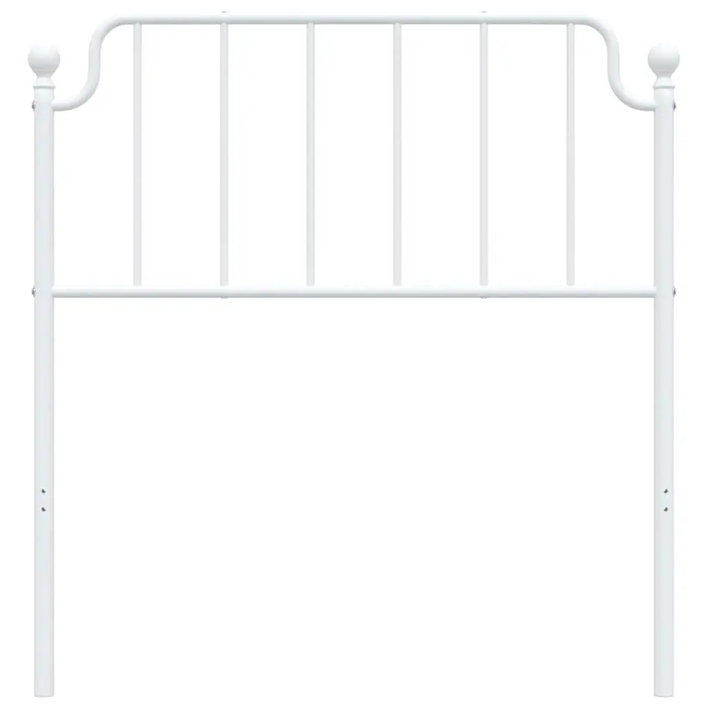 Metal Headboard White 90cm Powder Coated Steel