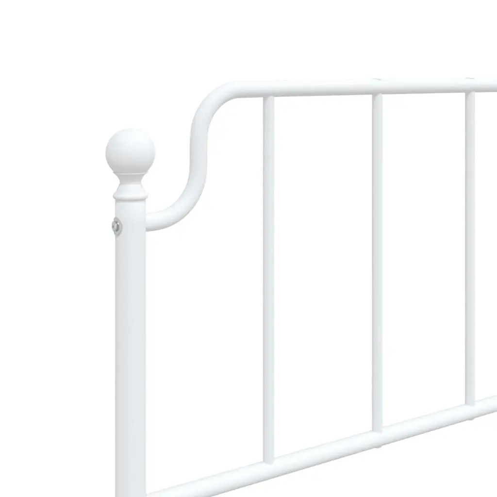 Metal Headboard White 90cm Powder Coated Steel
