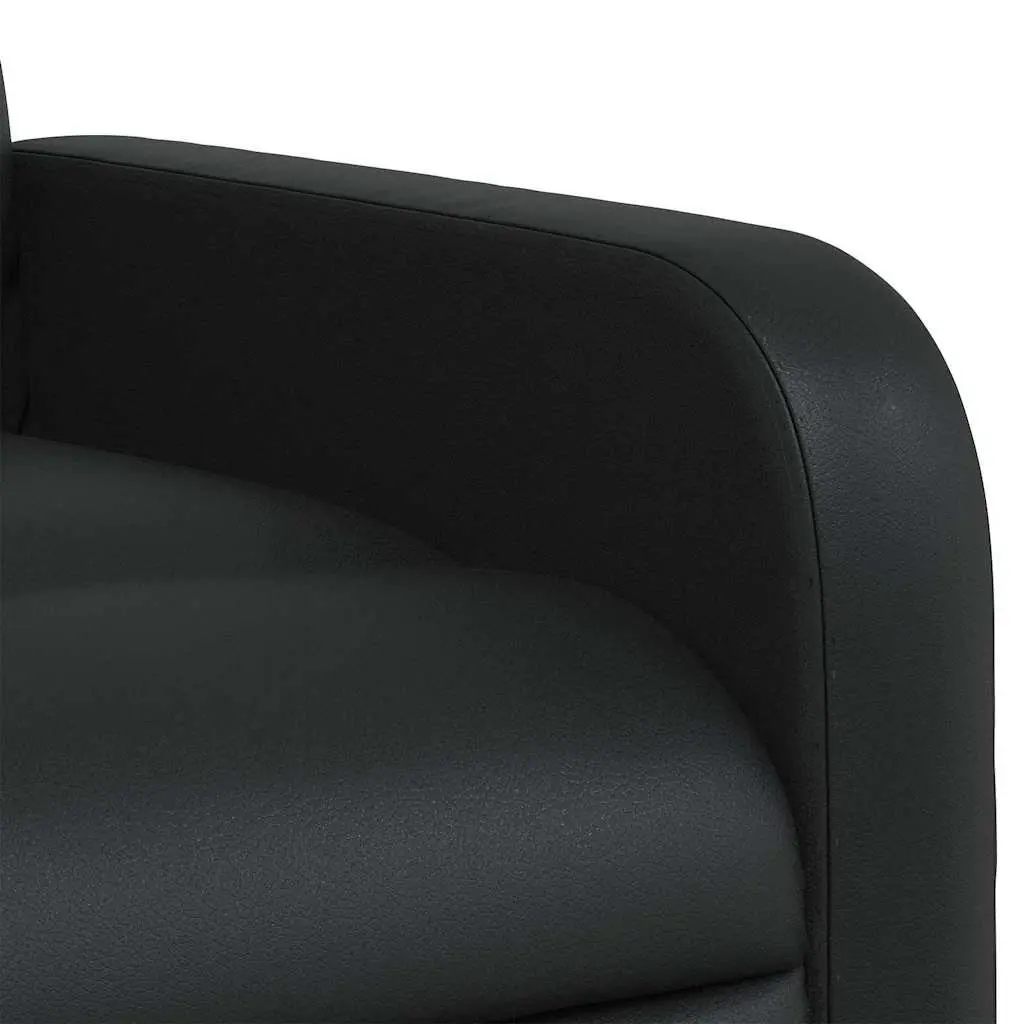 Black Faux Leather Massage Recliner Chair