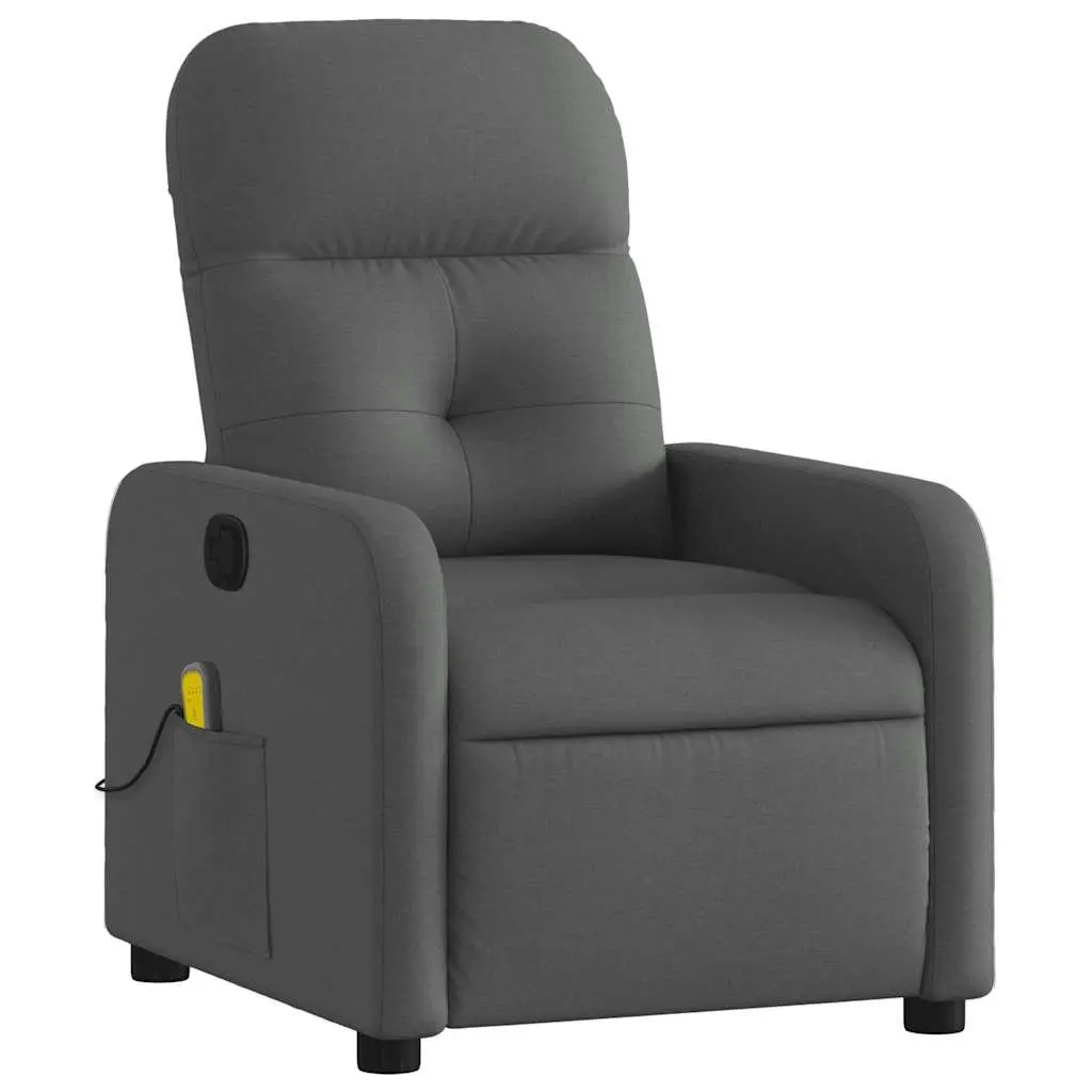 Grey Fabric Massage Recliner Chair with Vibration
