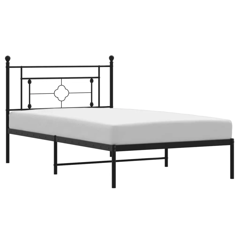 King Single Metal Bed Frame with Headboard 107x203cm