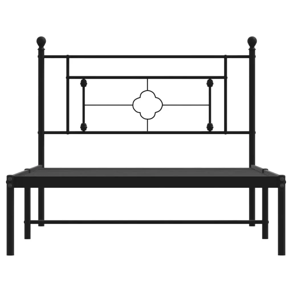 King Single Metal Bed Frame with Headboard 107x203cm
