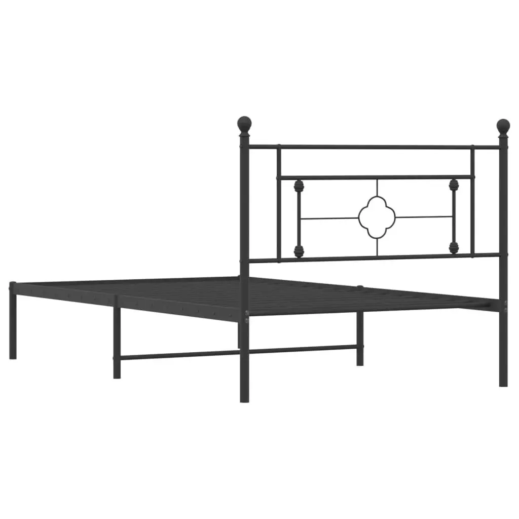King Single Metal Bed Frame with Headboard 107x203cm