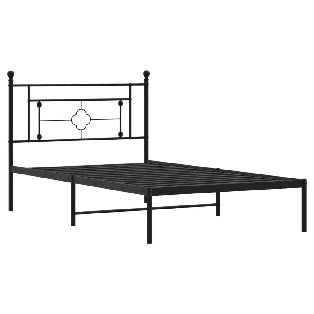 King Single Metal Bed Frame with Headboard 107x203cm