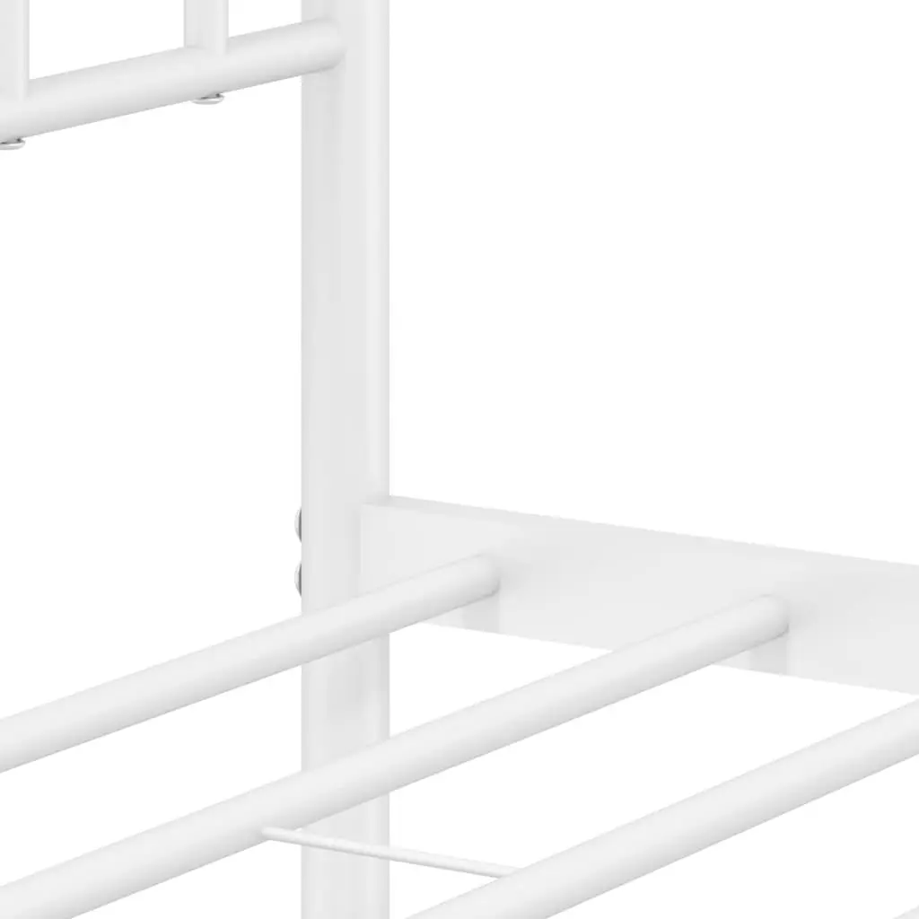 White Metal Bed Frame King Single 107x203 cm