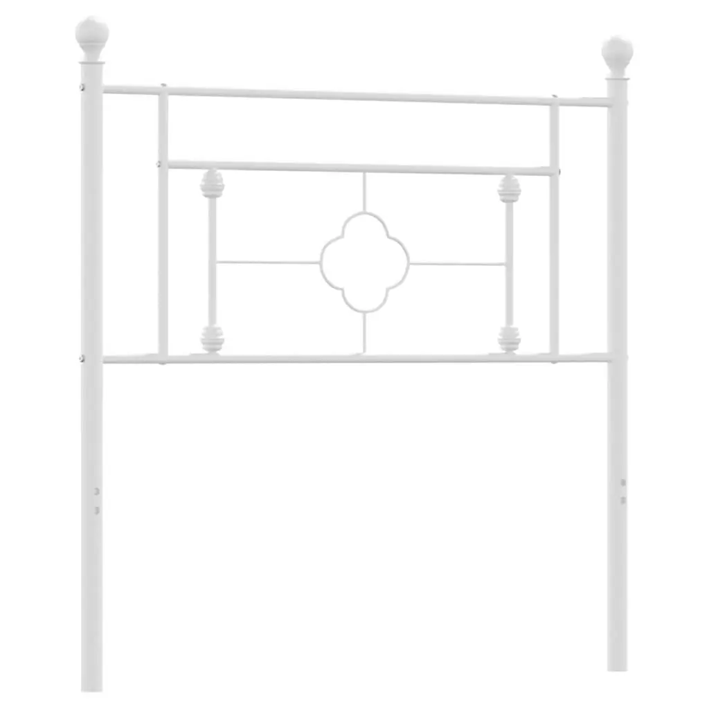 Metal Headboard White 90cm Powder-coated Steel Bedroom Furniture