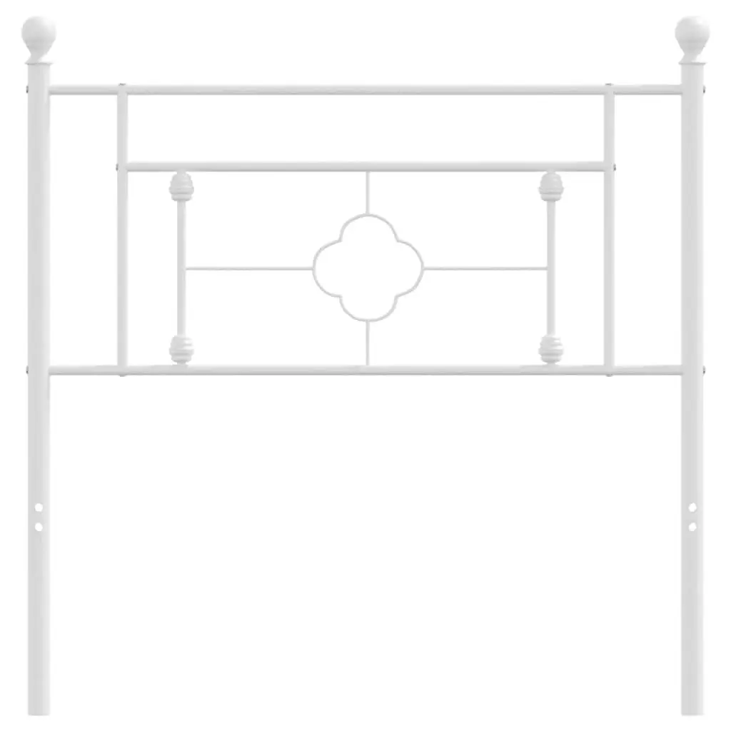 Metal Headboard White 90cm Powder-coated Steel Bedroom Furniture