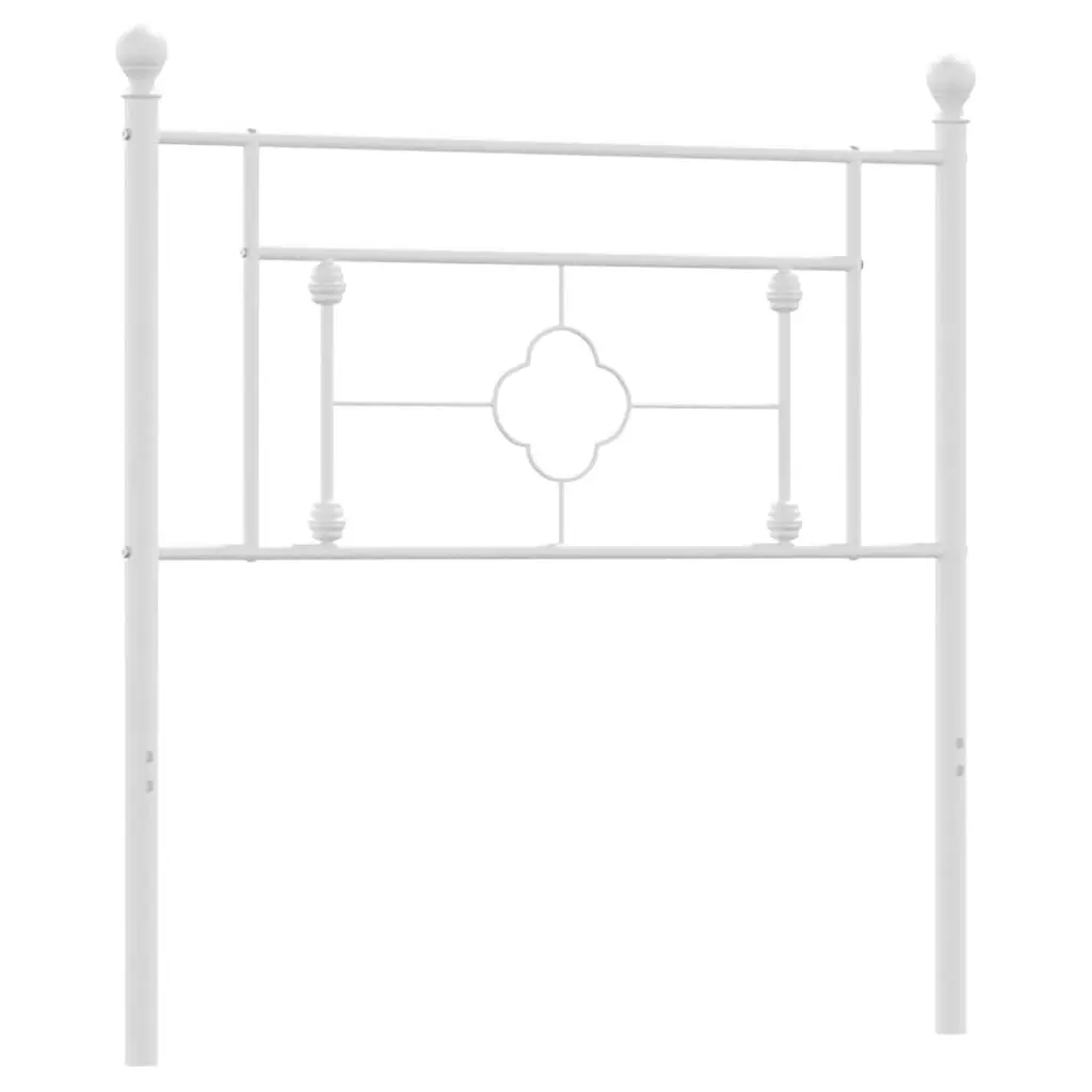 Metal Headboard White 90cm Powder-coated Steel Bedroom Furniture