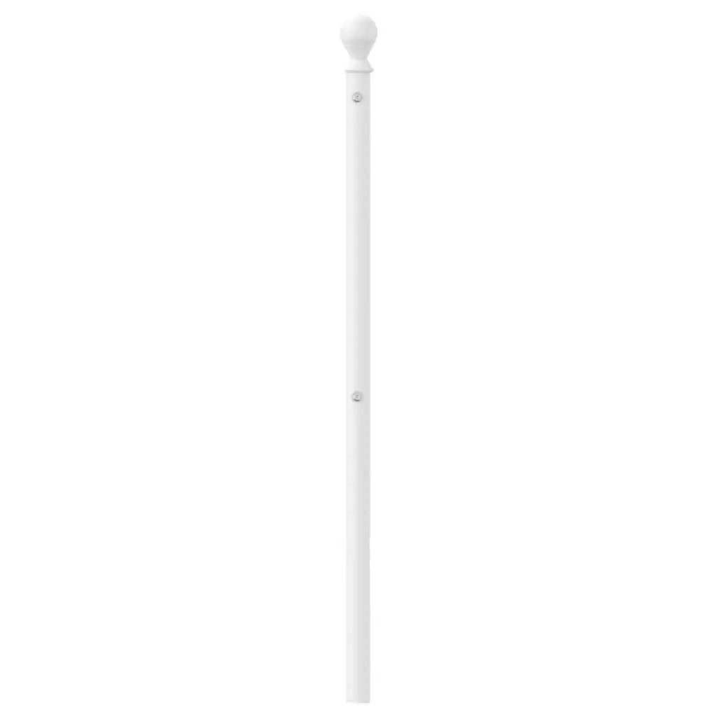 Metal Headboard White 180cm Powder-coated Steel Bed Header