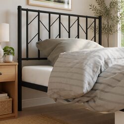 Stylish Black Metal Headboard for Your Bedroom