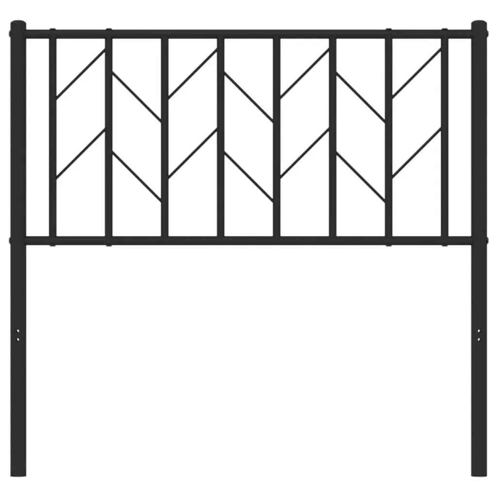 Metal Headboard Black 90cm Powder Coated Steel Sturdy Construction Bedroom Bed Frame Replacement