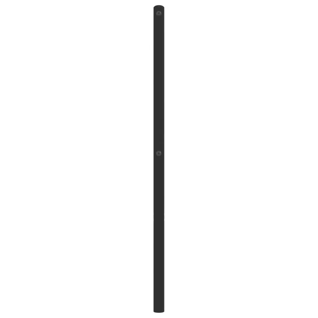 Metal Headboard Black 90cm Powder Coated Steel Sturdy Construction Bedroom Bed Frame Replacement
