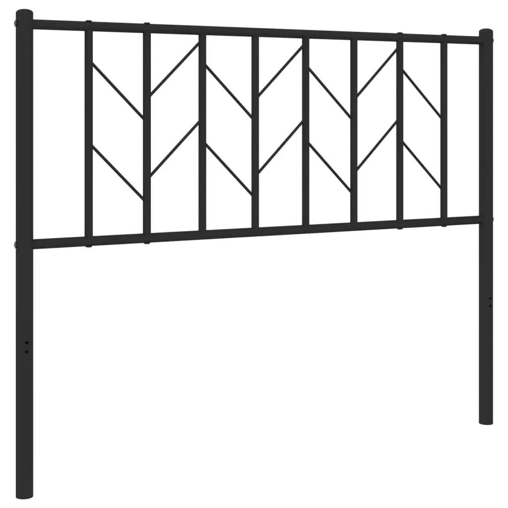 Metal Headboard Black 107 cm Powder-Coated Steel
