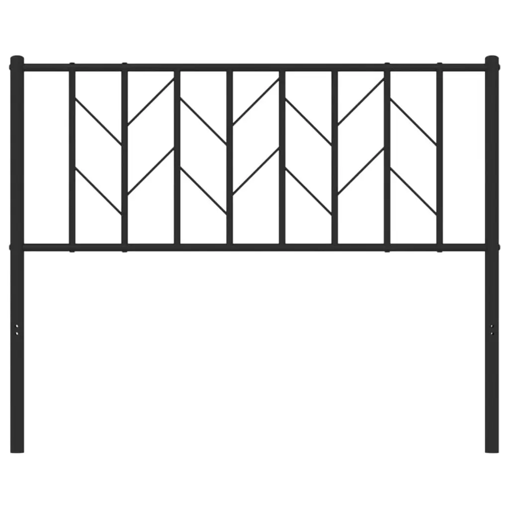 Metal Headboard Black 107 cm Powder-Coated Steel