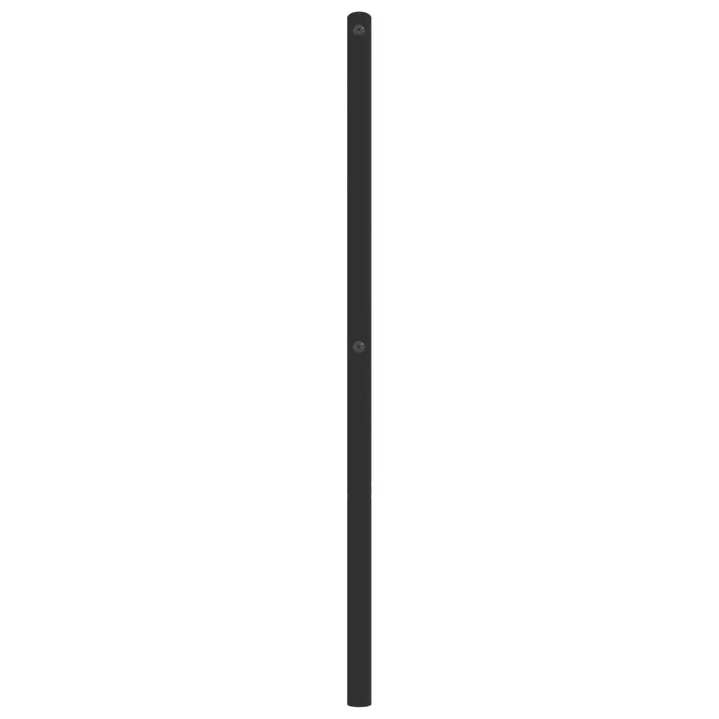 Metal Headboard Black 107 cm Powder-Coated Steel
