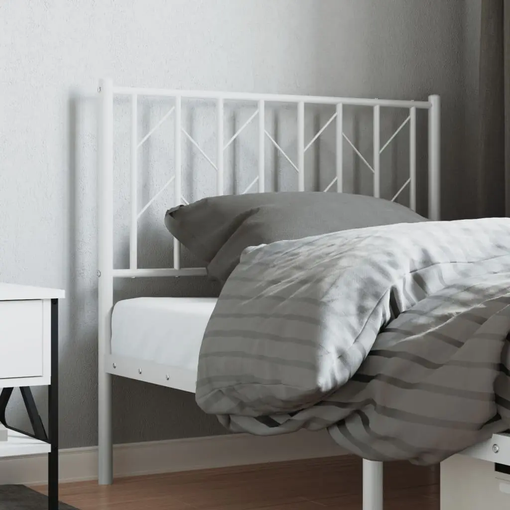 Metal Headboard White 90cm Steel Bedroom Furniture