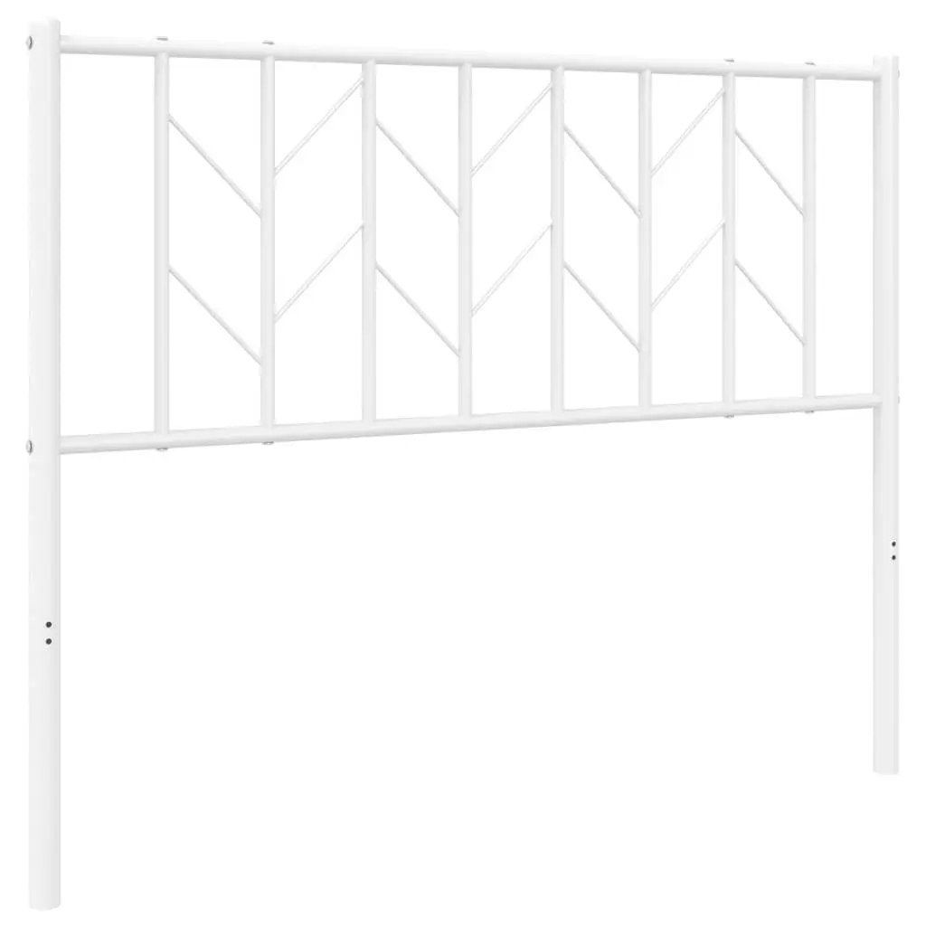 Metal Headboard White 107cm Steel Bed Frame Head Support