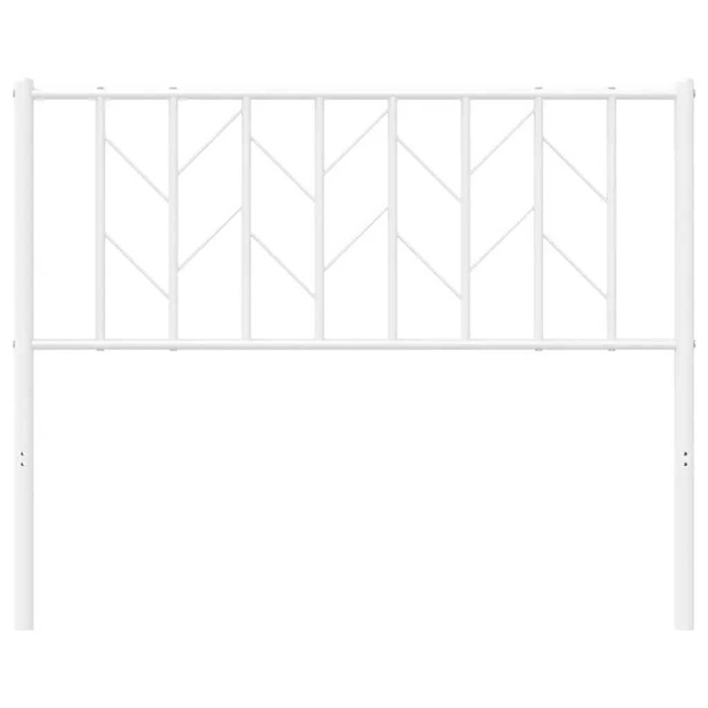 Metal Headboard White 107cm Steel Bed Frame Head Support