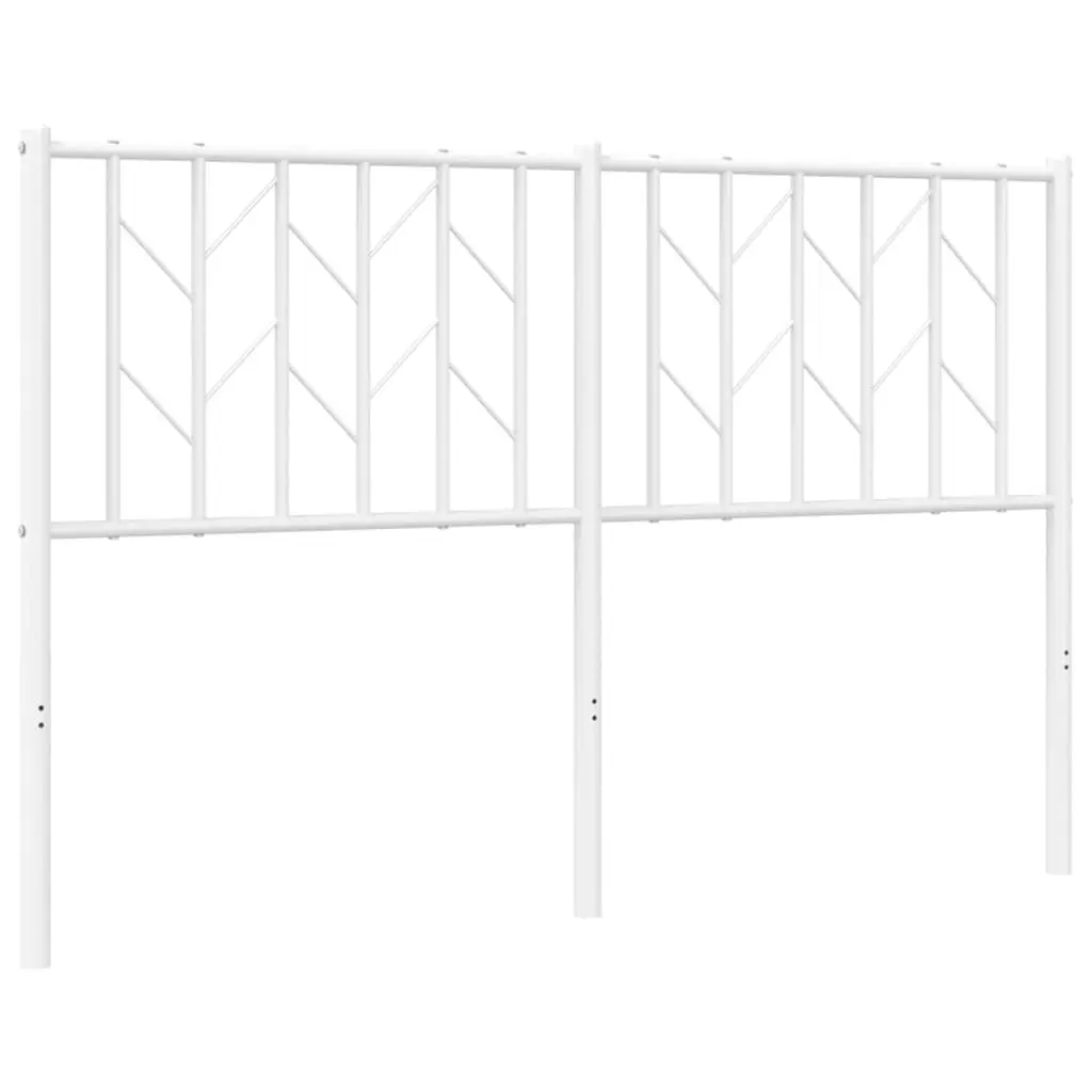 Metal Headboard White 135cm Bed Header Steel Frame Bedroom Furniture