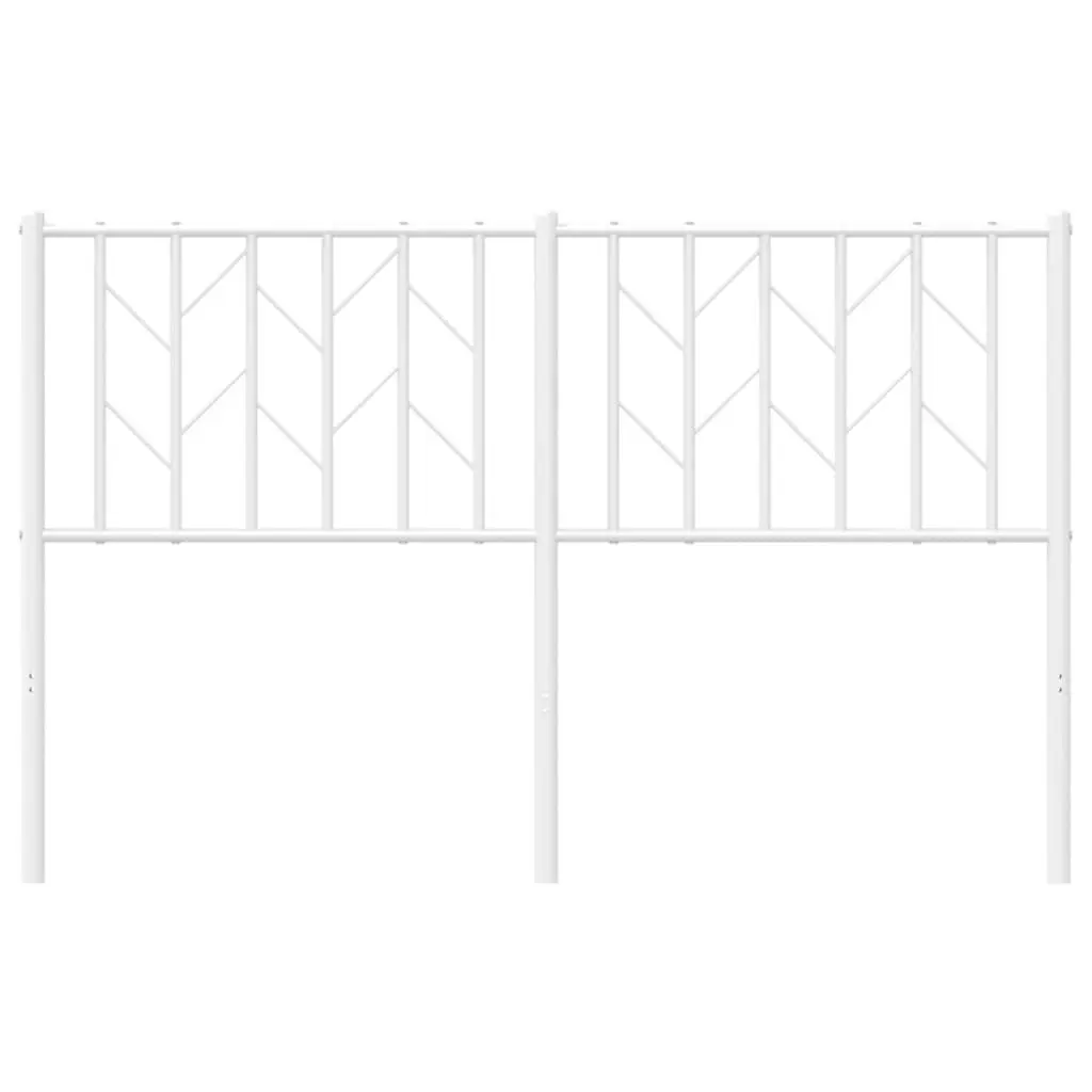 Metal Headboard White 135cm Bed Header Steel Frame Bedroom Furniture