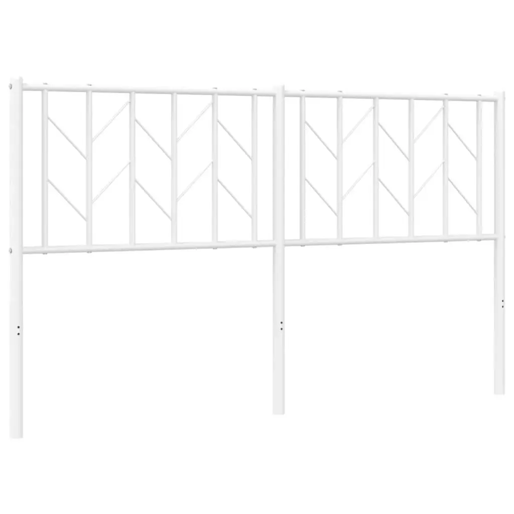 Metal Headboard White 150cm Steel Frame Bedroom Furniture