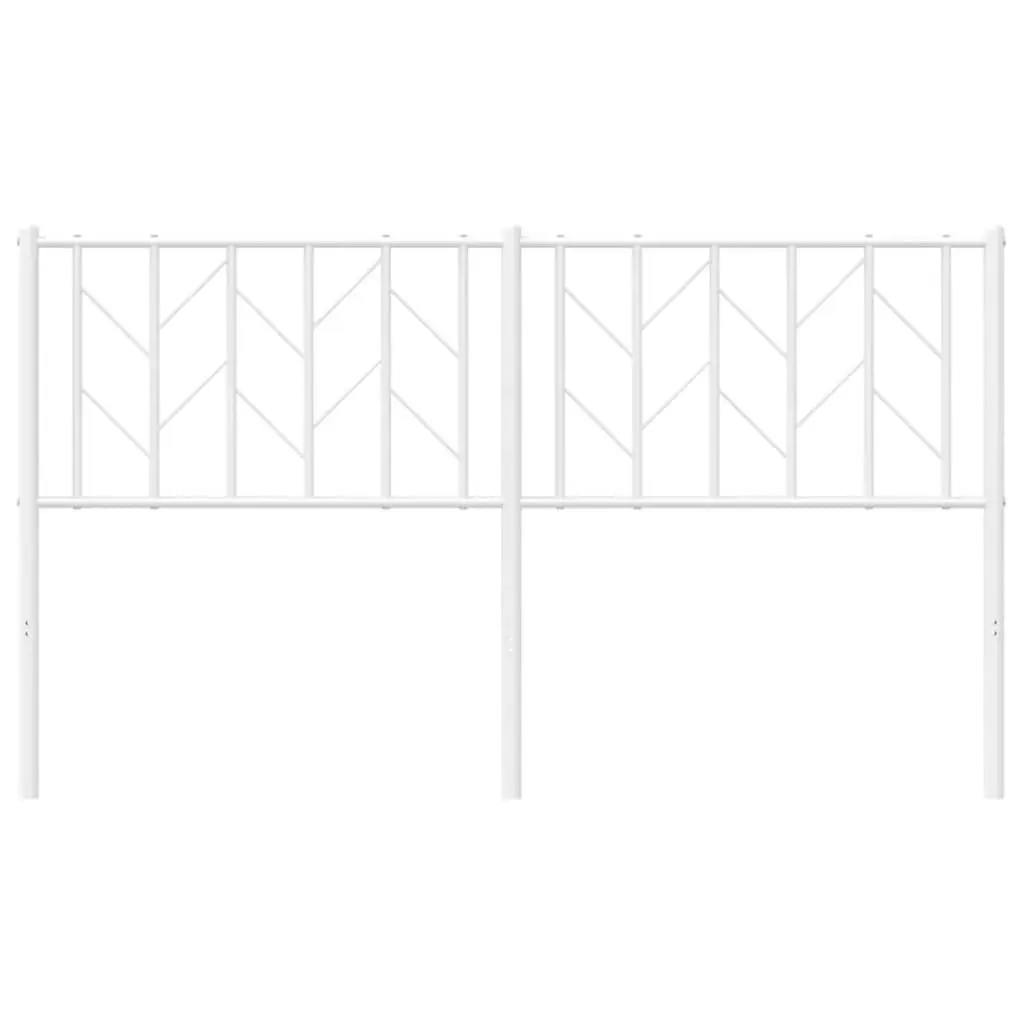 Metal Headboard White 150cm Steel Frame Bedroom Furniture