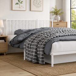 Stylish White Metal Headboard 180cm for Your Bedroom