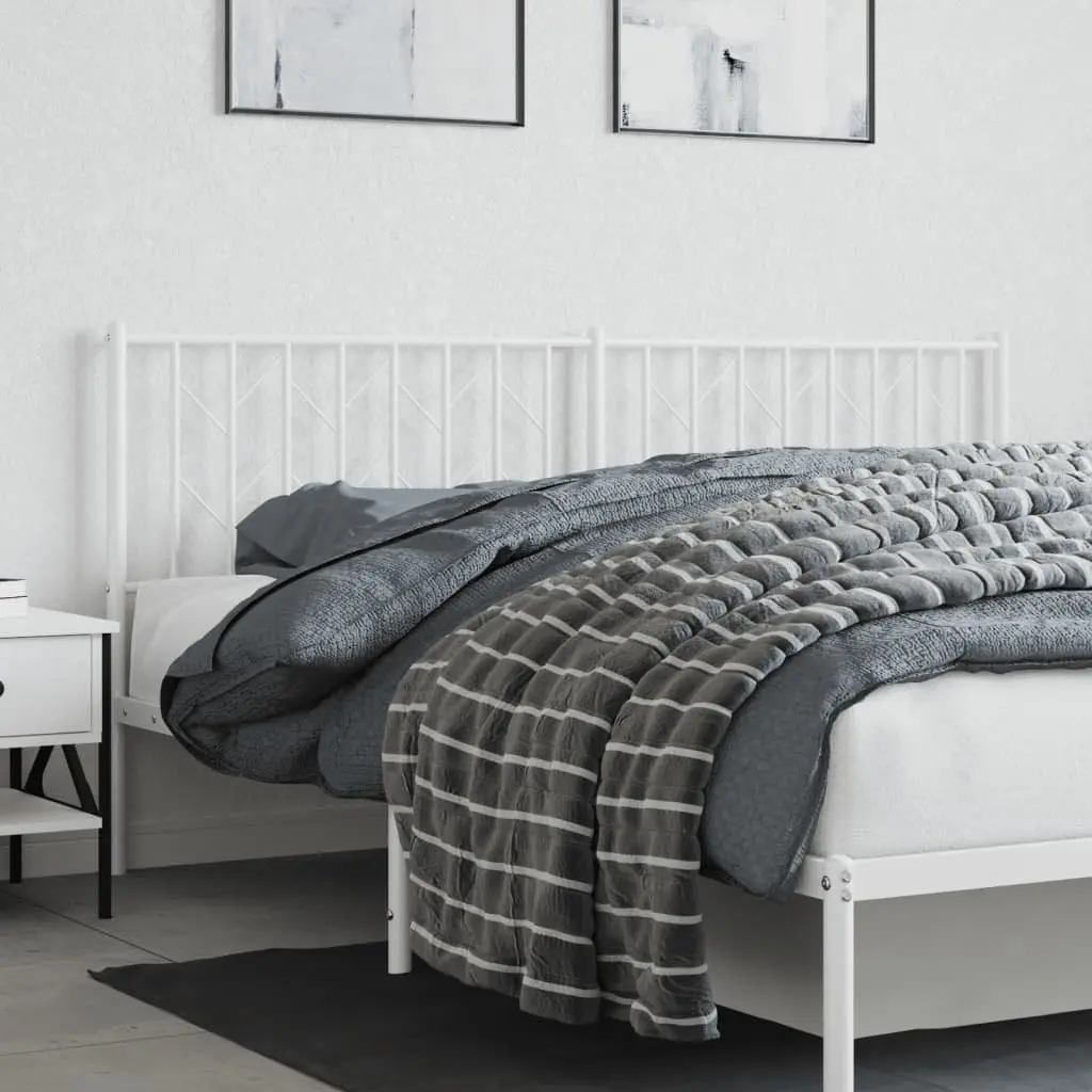 Metal Headboard White 180cm Steel Bed Header Frame