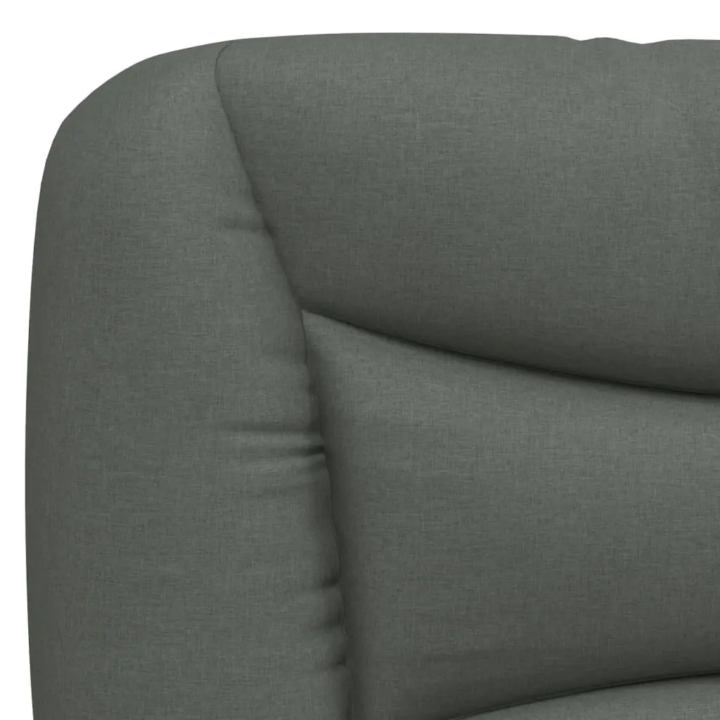 Fabric Headboard Cushion Wall Mount Back Support 90cm Dark Grey