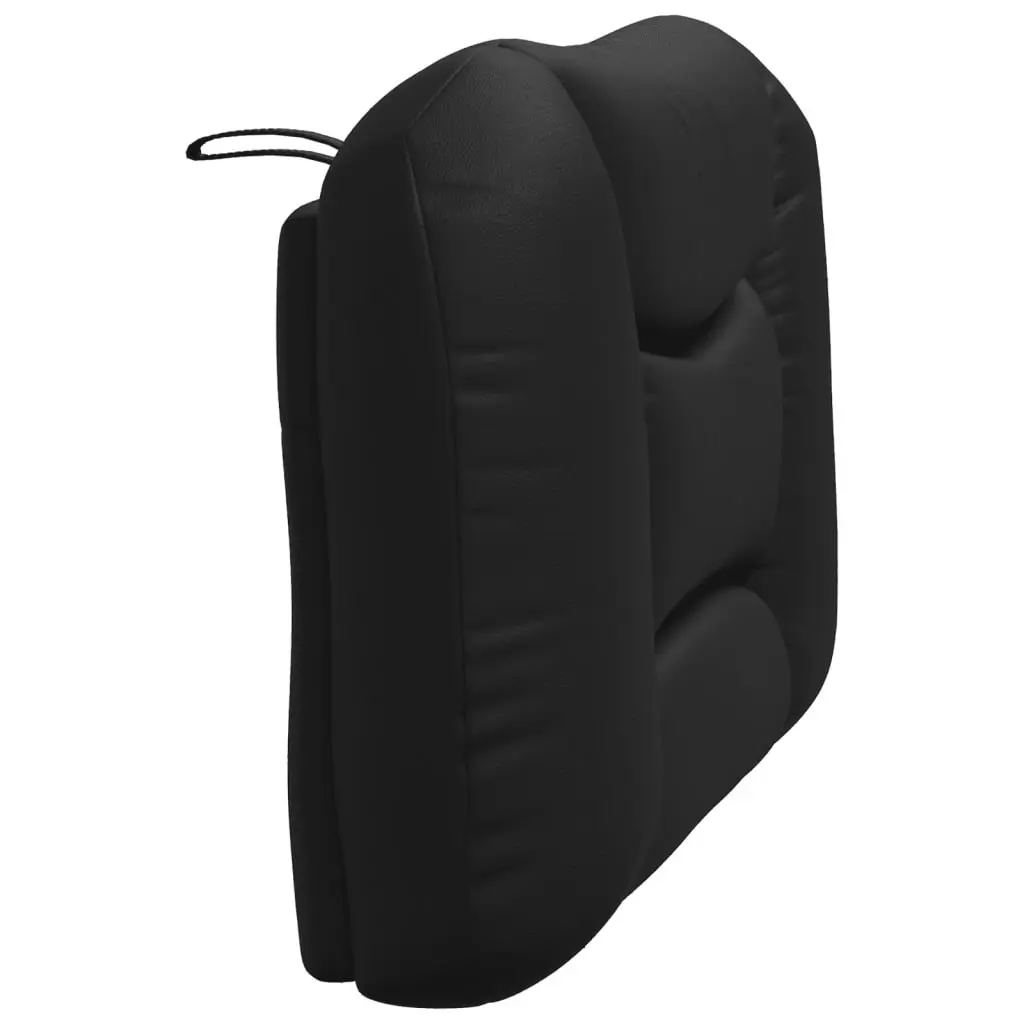 Wall Mounted Bed Pillow Faux Leather Upholstered Cushion Black 90cm Supportive Headboard