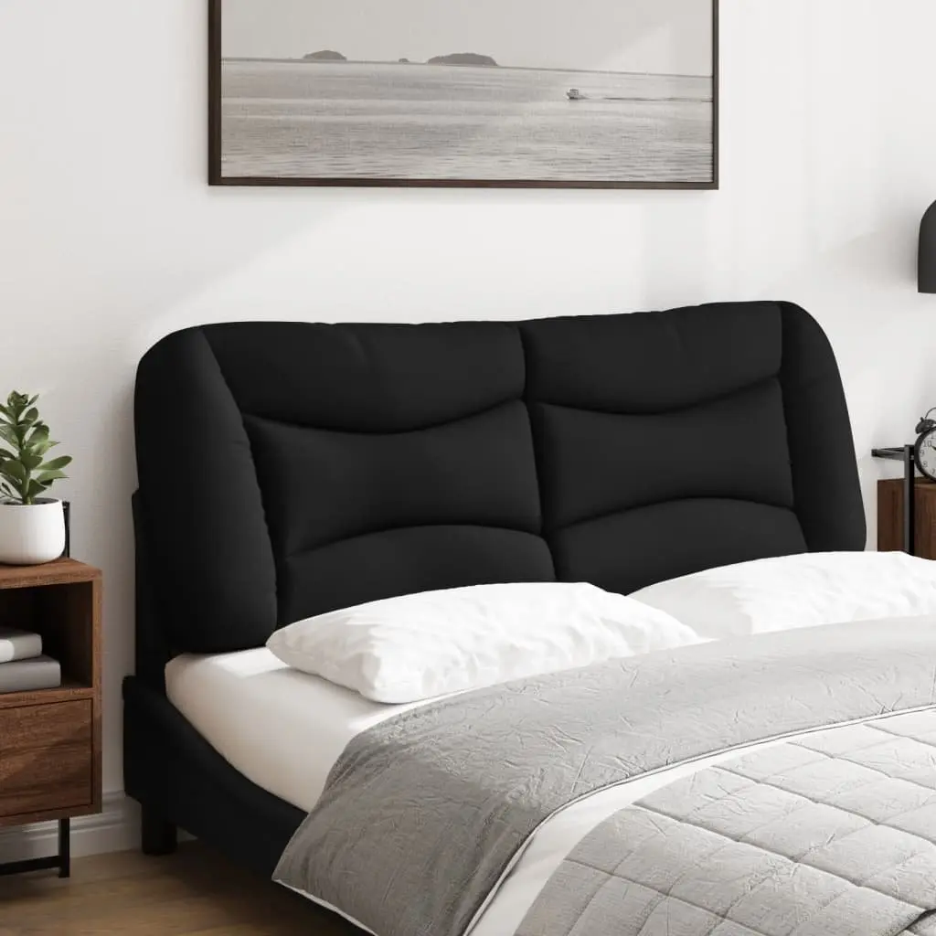 Headboard Cushion Black 137cm Upholstered Pillow Support Wall Mounted